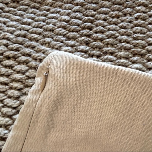 SOUTHERN LIVING Brown Wool Blend Jute Chunky Woven Square Pillow Cover 18” X 18” - Picture 4 of 6